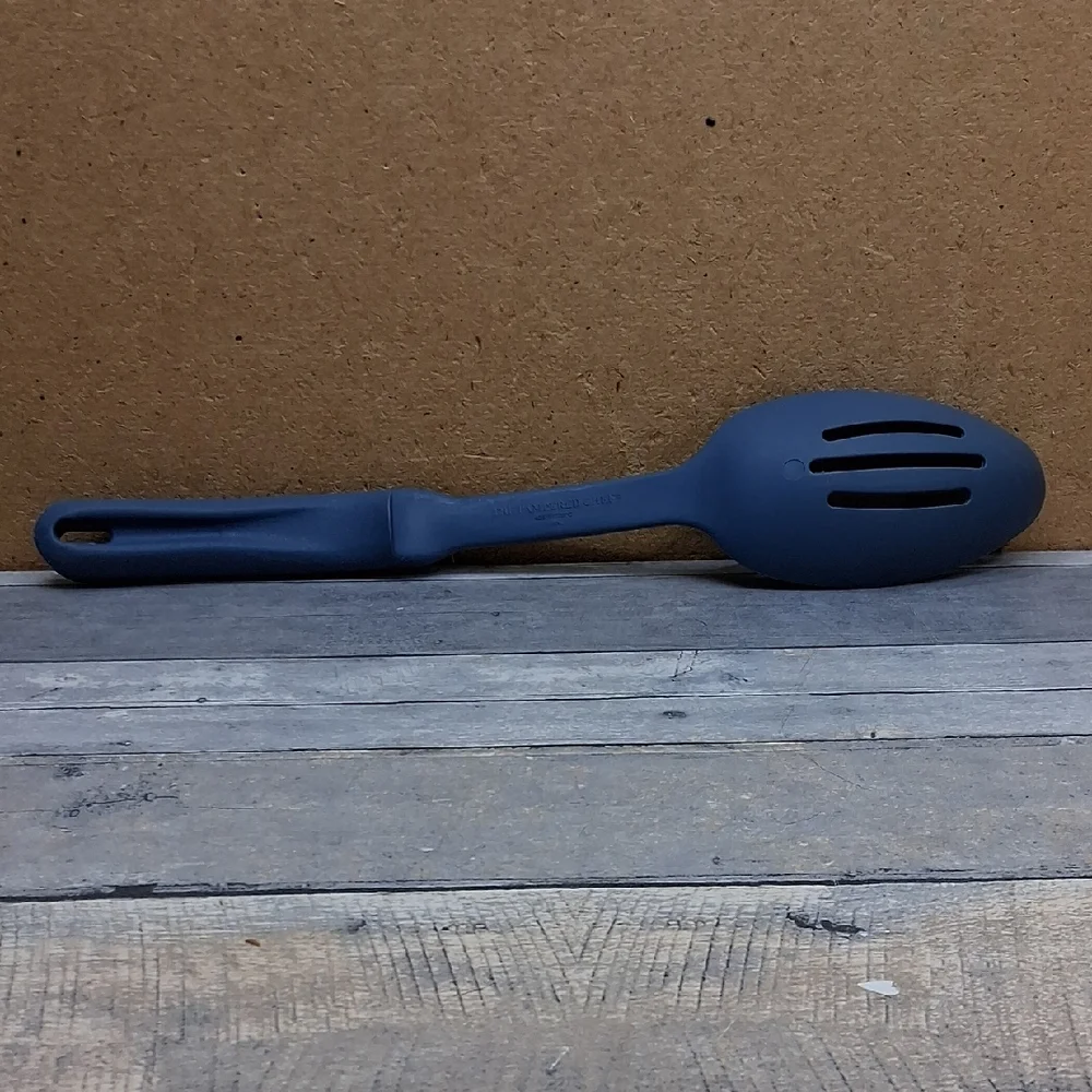 Pampered Chef Blue Slotted Spoon 13 Inches Long